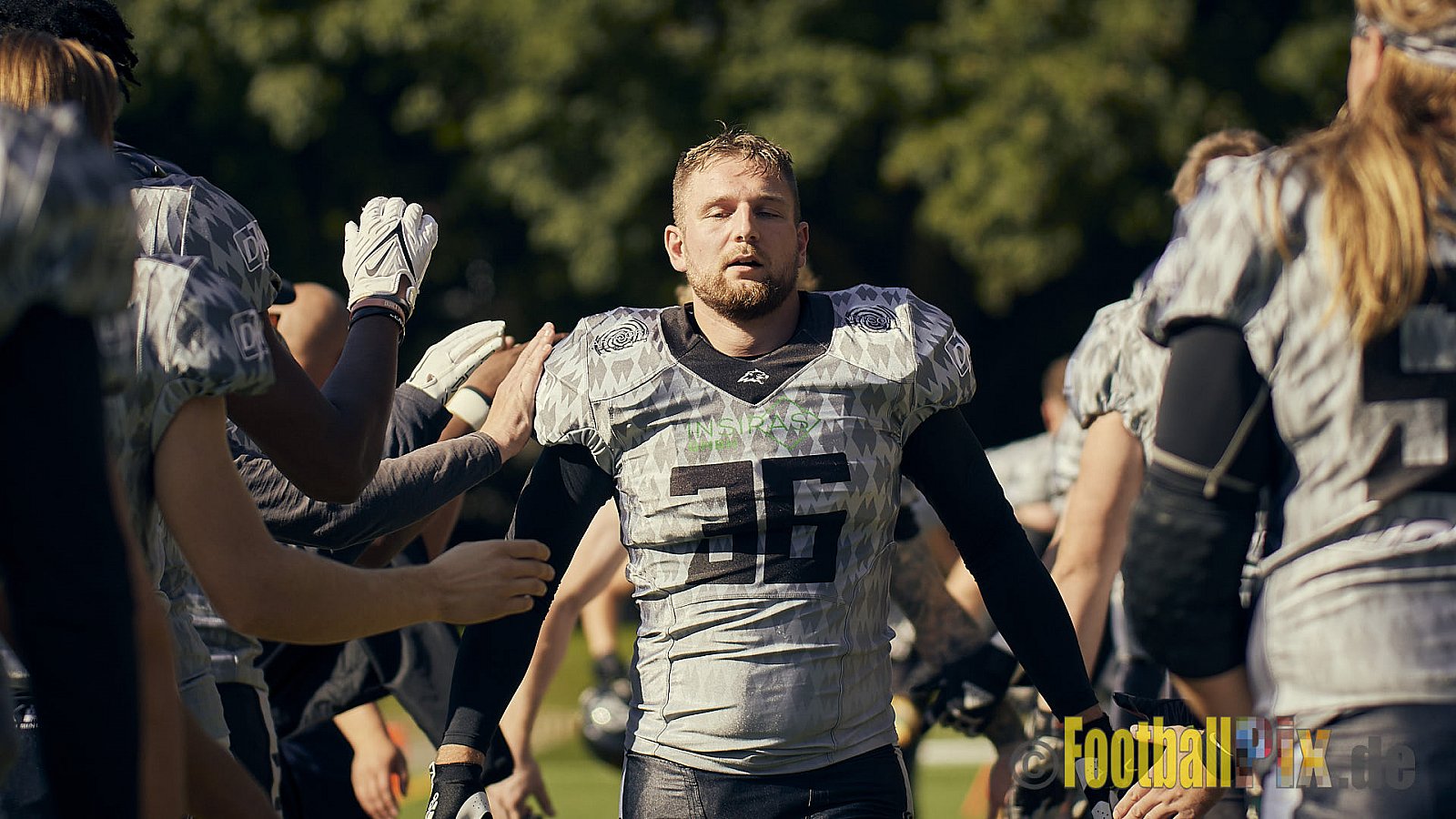 AFCV NRW Verbandsliga Ost Season 2022 Herne Black Barons vs. Minden Wolves am 25.09.2022 im Stadion Horststadion, Gartenstraße 12-16, 44625 Herne, Punkte Endstand 12 : 34.
[Bildnummer: 2022-09-25_0027] - HerneBlackBaronsMindenWolves