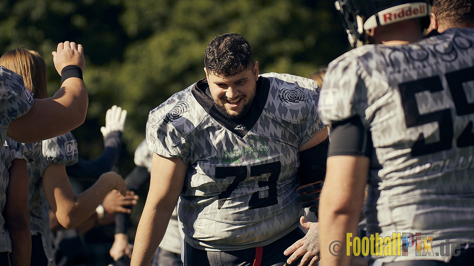 AFCV NRW Verbandsliga Ost Season 2022 Herne Black Barons vs. Minden Wolves am 25.09.2022 im Stadion Horststadion, Gartenstraße 12-16, 44625 Herne, Punkte Endstand 12 : 34.
[Bildnummer: 2022-09-25_0034] - HerneBlackBaronsMindenWolves