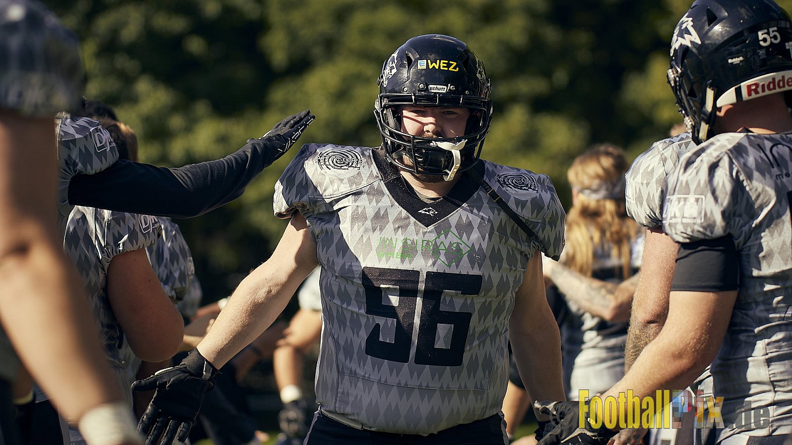 AFCV NRW Verbandsliga Ost Season 2022 Herne Black Barons vs. Minden Wolves am 25.09.2022 im Stadion Horststadion, Gartenstraße 12-16, 44625 Herne, Punkte Endstand 12 : 34.
[Bildnummer: 2022-09-25_0036] - HerneBlackBaronsMindenWolves