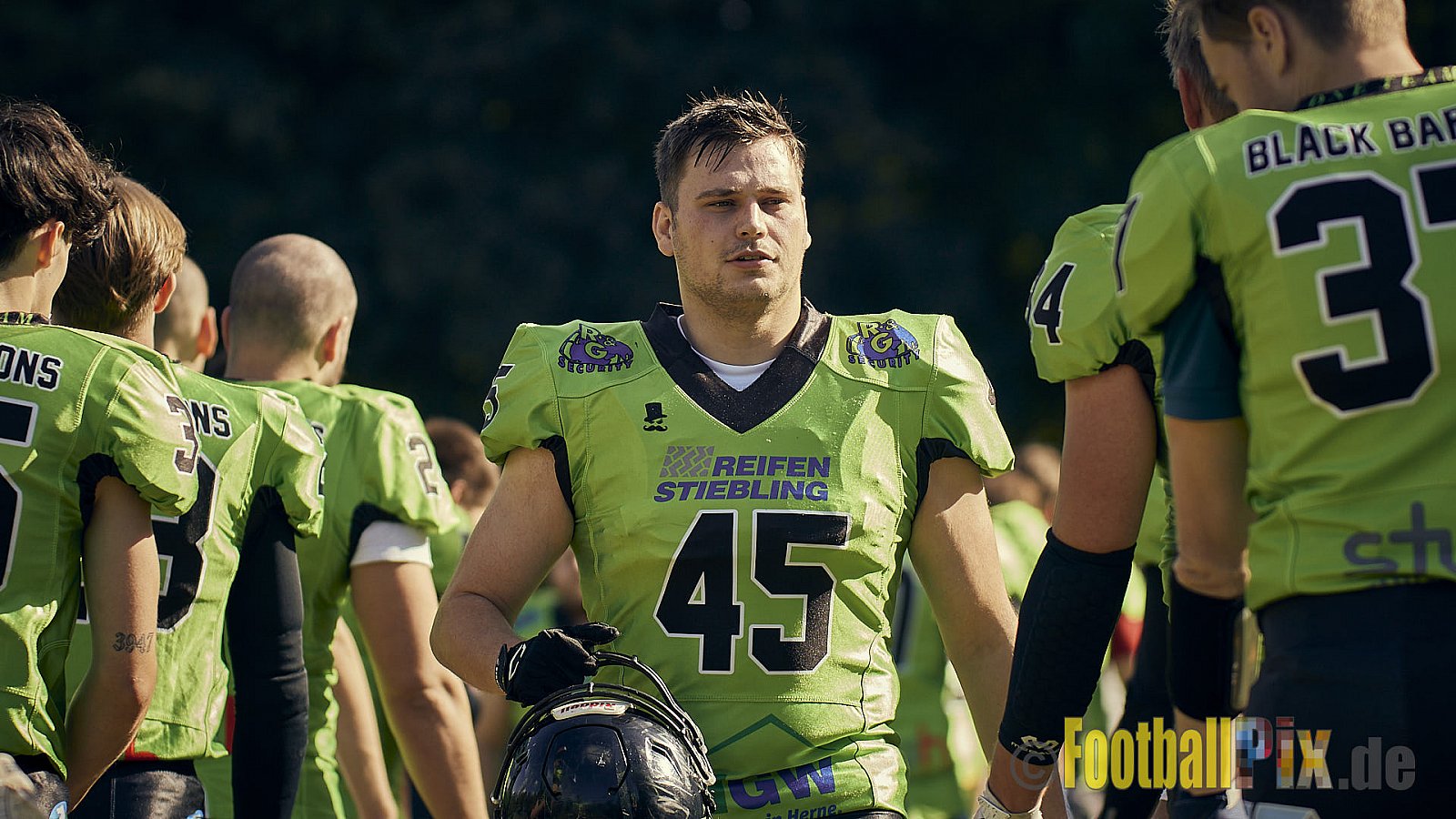 AFCV NRW Verbandsliga Ost Season 2022 Herne Black Barons vs. Minden Wolves am 25.09.2022 im Stadion Horststadion, Gartenstraße 12-16, 44625 Herne, Punkte Endstand 12 : 34.
[Bildnummer: 2022-09-25_0048] - HerneBlackBaronsMindenWolves