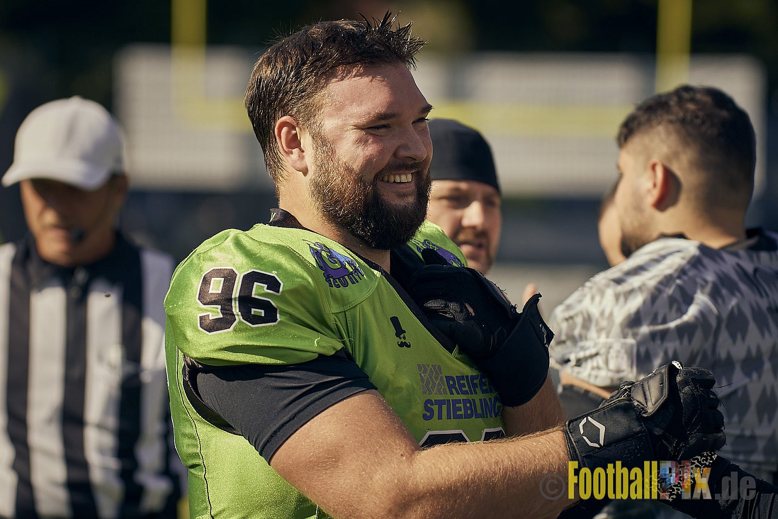 AFCV NRW Verbandsliga Ost Season 2022 Herne Black Barons vs. Minden Wolves am 25.09.2022 im Stadion Horststadion, Gartenstraße 12-16, 44625 Herne, Punkte Endstand 12 : 34.
[Bildnummer: 2022-09-25_0090] - HerneBlackBaronsMindenWolves