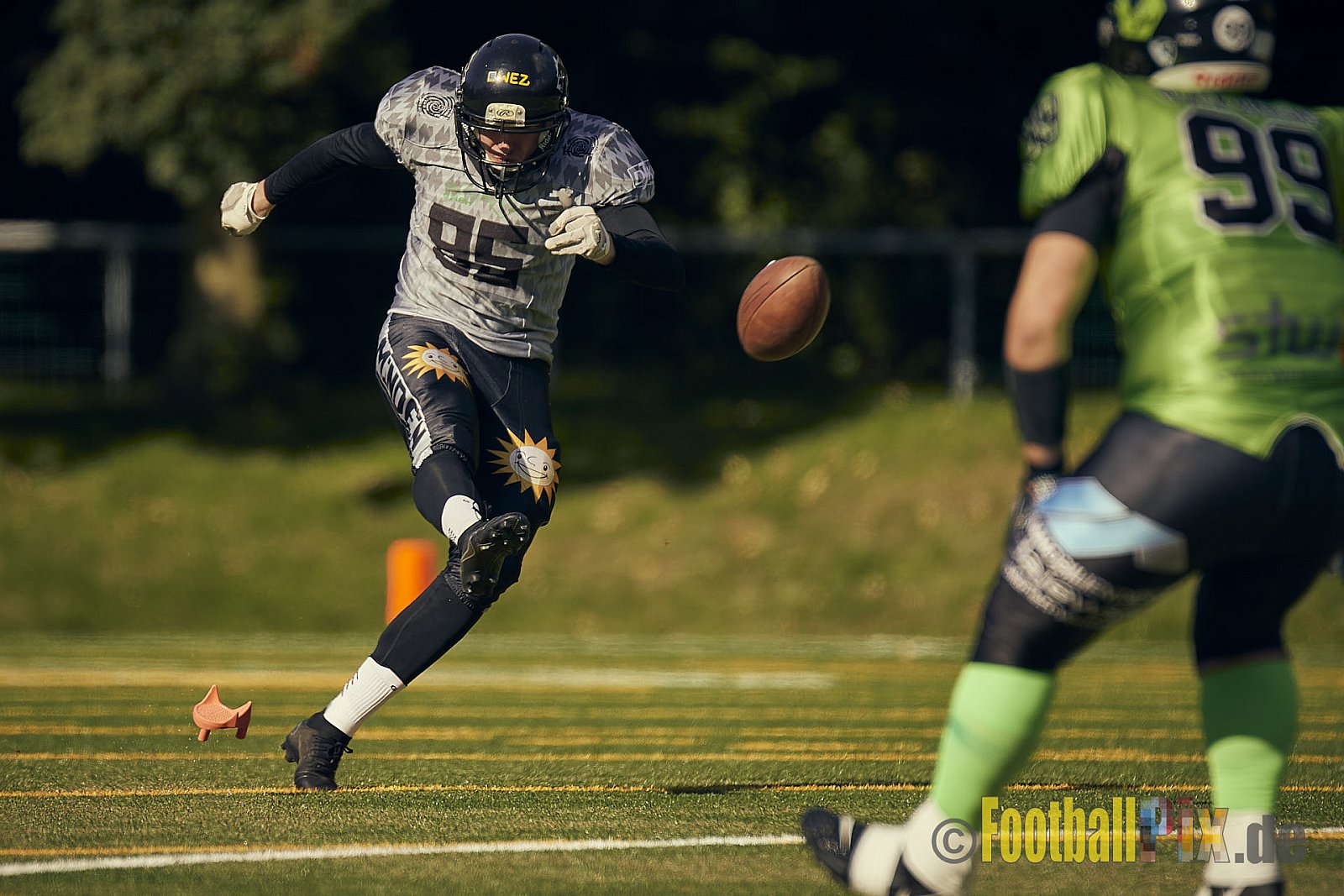 AFCV NRW Verbandsliga Ost Season 2022 Herne Black Barons vs. Minden Wolves am 25.09.2022 im Stadion Horststadion, Gartenstraße 12-16, 44625 Herne, Punkte Endstand 12 : 34.
[Bildnummer: 2022-09-25_0114] - HerneBlackBaronsMindenWolves