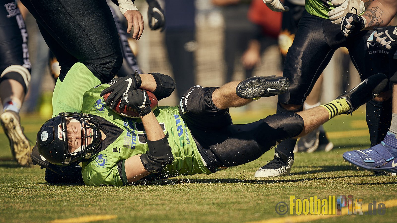 AFCV NRW Verbandsliga Ost Season 2022 Herne Black Barons vs. Minden Wolves am 25.09.2022 im Stadion Horststadion, Gartenstraße 12-16, 44625 Herne, Punkte Endstand 12 : 34.
[Bildnummer: 2022-09-25_0209] - HerneBlackBaronsMindenWolves