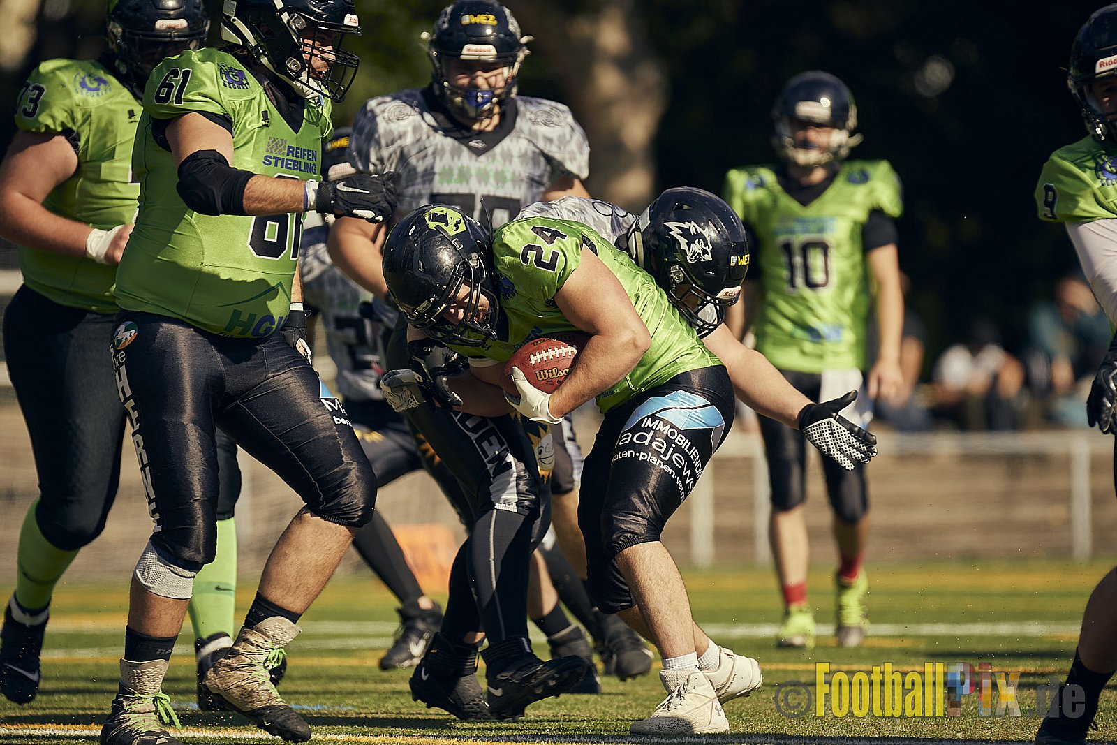 AFCV NRW Verbandsliga Ost Season 2022 Herne Black Barons vs. Minden Wolves am 25.09.2022 im Stadion Horststadion, Gartenstraße 12-16, 44625 Herne, Punkte Endstand 12 : 34.
[Bildnummer: 2022-09-25_0238] - HerneBlackBaronsMindenWolves