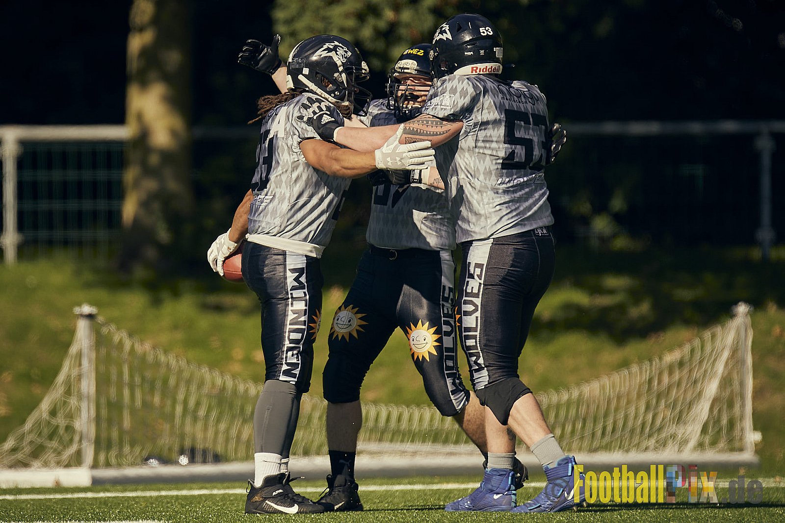 AFCV NRW Verbandsliga Ost Season 2022 Herne Black Barons vs. Minden Wolves am 25.09.2022 im Stadion Horststadion, Gartenstraße 12-16, 44625 Herne, Punkte Endstand 12 : 34.
[Bildnummer: 2022-09-25_0307] - HerneBlackBaronsMindenWolves