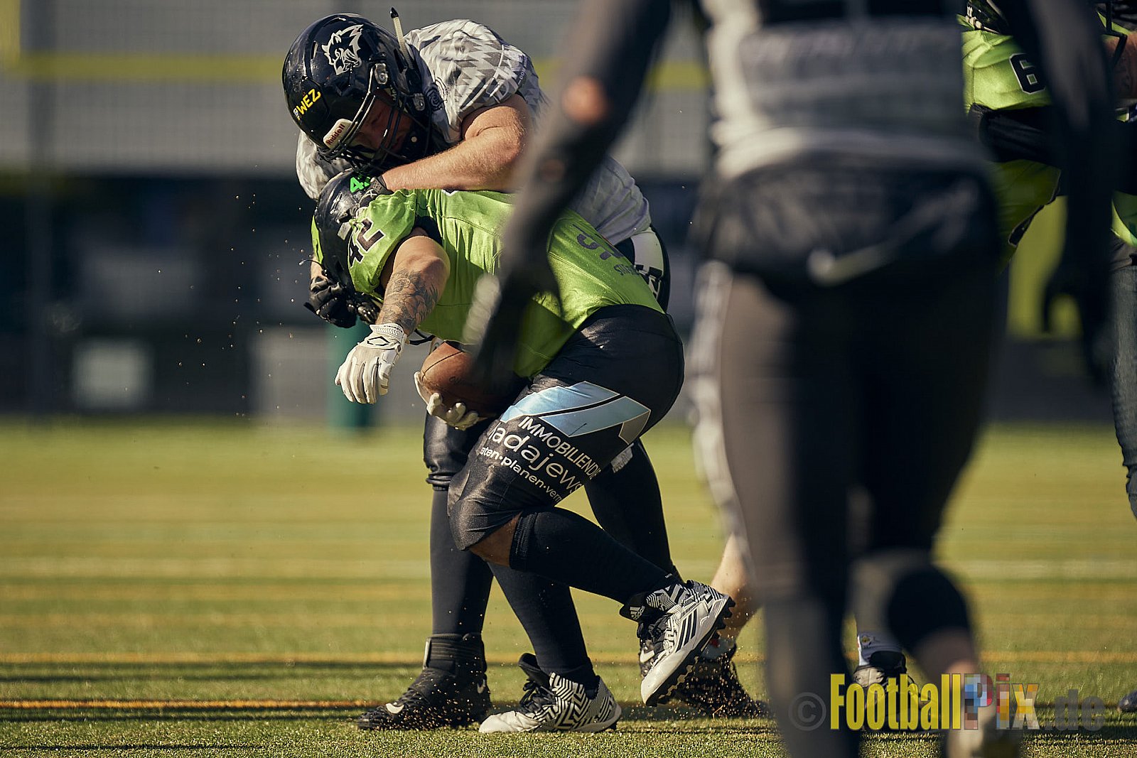 AFCV NRW Verbandsliga Ost Season 2022 Herne Black Barons vs. Minden Wolves am 25.09.2022 im Stadion Horststadion, Gartenstraße 12-16, 44625 Herne, Punkte Endstand 12 : 34.
[Bildnummer: 2022-09-25_0367] - HerneBlackBaronsMindenWolves