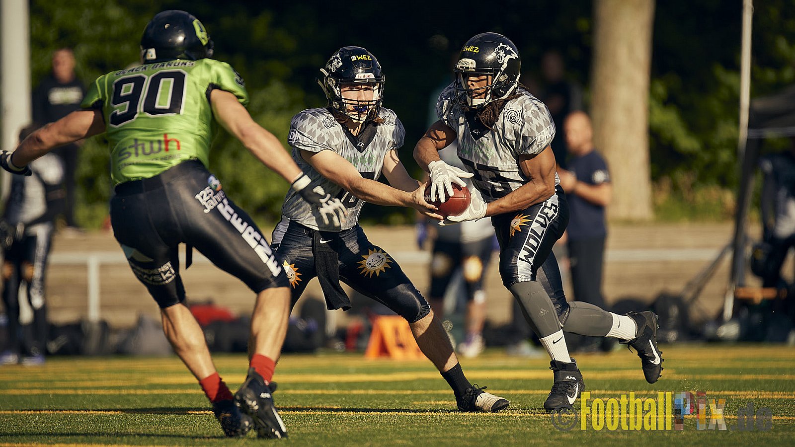 AFCV NRW Verbandsliga Ost Season 2022 Herne Black Barons vs. Minden Wolves am 25.09.2022 im Stadion Horststadion, Gartenstraße 12-16, 44625 Herne, Punkte Endstand 12 : 34.
[Bildnummer: 2022-09-25_0466] - HerneBlackBaronsMindenWolves