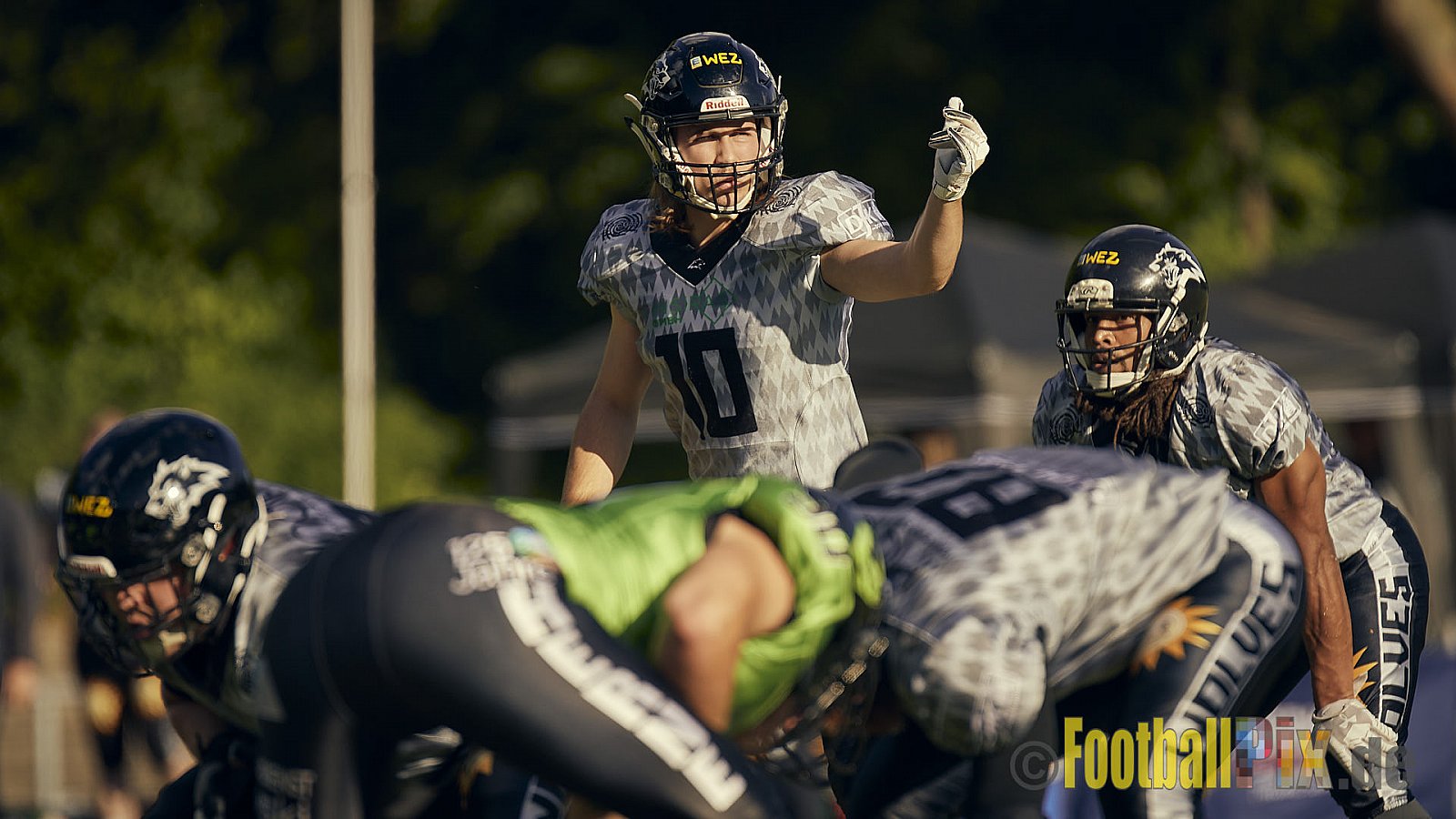 AFCV NRW Verbandsliga Ost Season 2022 Herne Black Barons vs. Minden Wolves am 25.09.2022 im Stadion Horststadion, Gartenstraße 12-16, 44625 Herne, Punkte Endstand 12 : 34.
[Bildnummer: 2022-09-25_0488] - HerneBlackBaronsMindenWolves