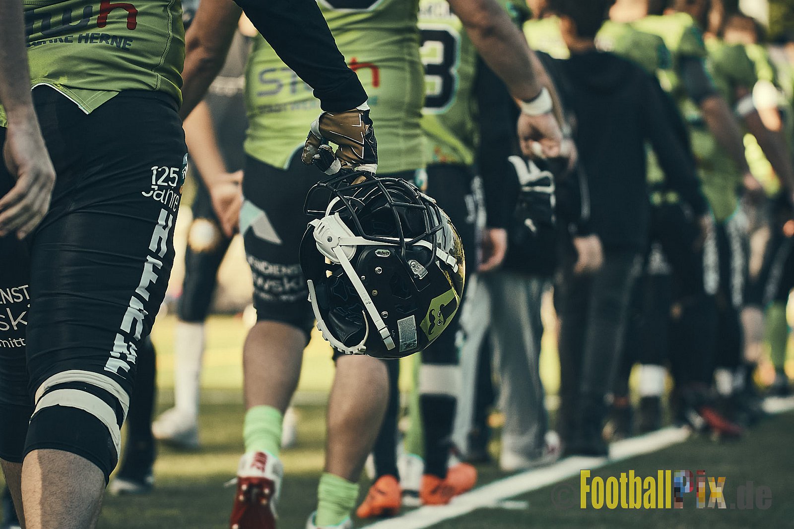 AFCV NRW Verbandsliga Ost Season 2022 Herne Black Barons vs. Minden Wolves am 25.09.2022 im Stadion Horststadion, Gartenstraße 12-16, 44625 Herne, Punkte Endstand 12 : 34.
[Bildnummer: 2022-09-25_0708] - HerneBlackBaronsMindenWolves