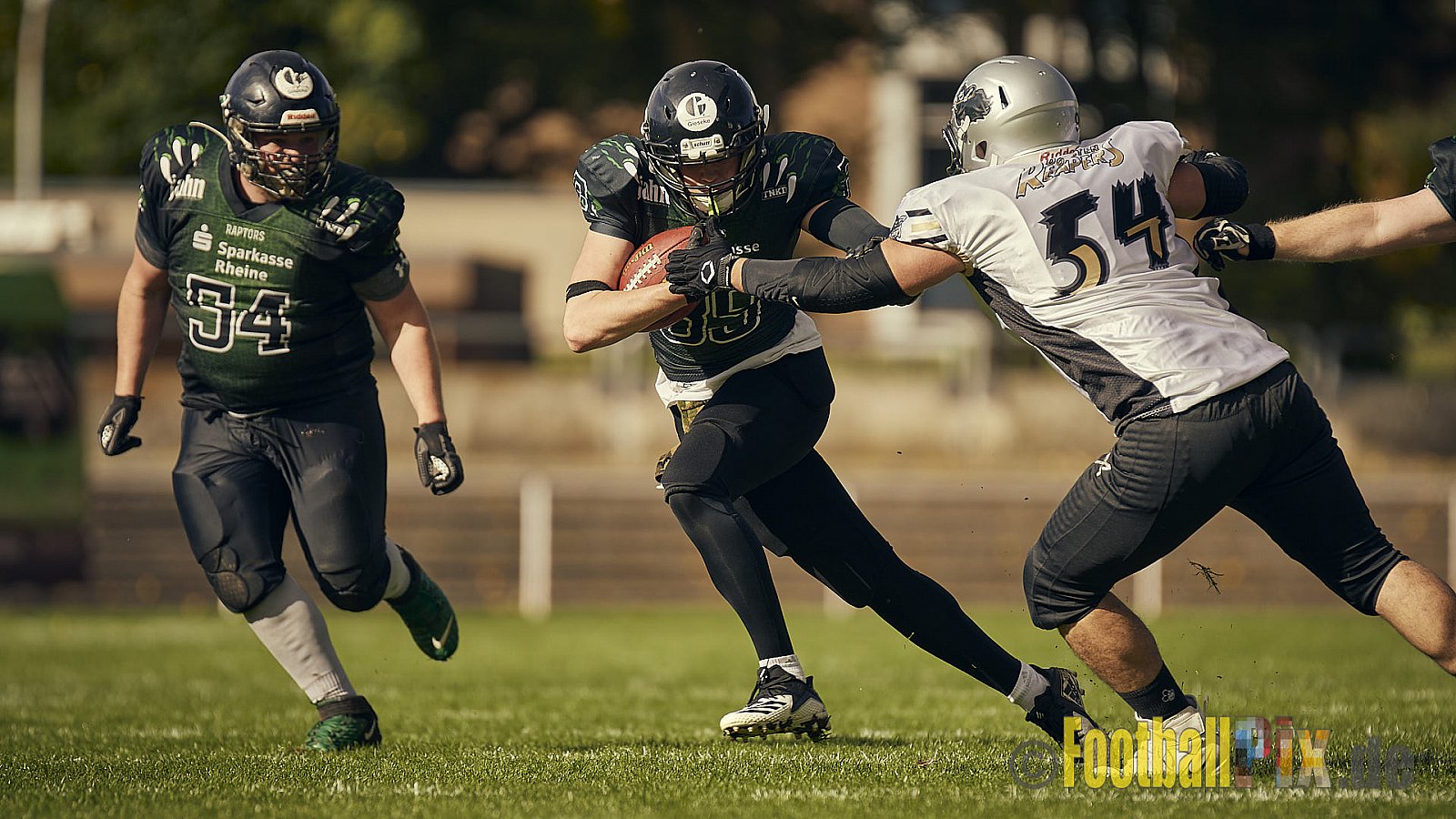 AFCV NRW Landesliga Season 2022 Rheine Raptors vs. Dorsten Reapers am 02.10.2022 im Stadion Jahnstadion, Schützenstraße, 48429 Rheine, Punkte Endstand 35 : 09.
[Bildnummer: 2022-10-02_0318] - RheineRaptorsVsDorstenReapers