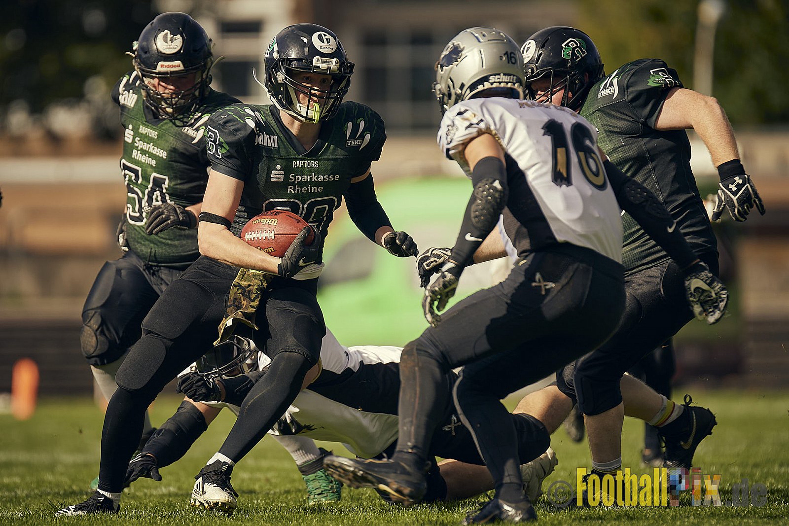 AFCV NRW Landesliga Season 2022 Rheine Raptors vs. Dorsten Reapers am 02.10.2022 im Stadion Jahnstadion, Schützenstraße, 48429 Rheine, Punkte Endstand 35 : 09.
[Bildnummer: 2022-10-02_0326] - RheineRaptorsVsDorstenReapers