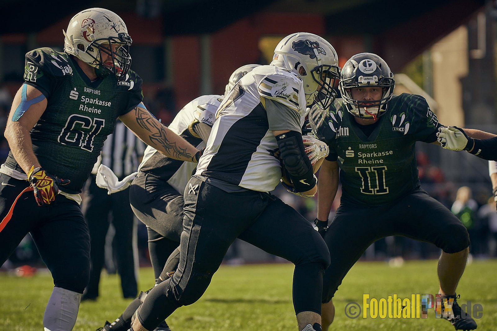 AFCV NRW Landesliga Season 2022 Rheine Raptors vs. Dorsten Reapers am 02.10.2022 im Stadion Jahnstadion, Schützenstraße, 48429 Rheine, Punkte Endstand 35 : 09.
[Bildnummer: 2022-10-02_0432] - RheineRaptorsVsDorstenReapers