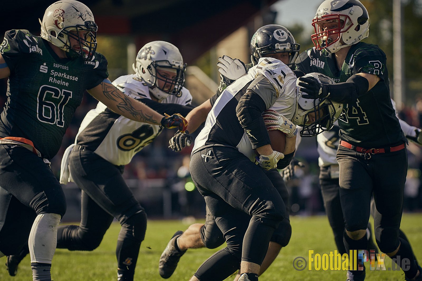 AFCV NRW Landesliga Season 2022 Rheine Raptors vs. Dorsten Reapers am 02.10.2022 im Stadion Jahnstadion, Schützenstraße, 48429 Rheine, Punkte Endstand 35 : 09.
[Bildnummer: 2022-10-02_0434] - RheineRaptorsVsDorstenReapers
