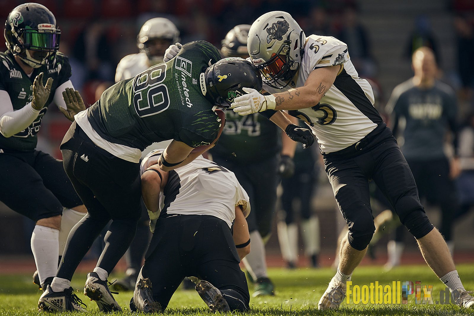 AFCV NRW Landesliga Season 2022 Rheine Raptors vs. Dorsten Reapers am 02.10.2022 im Stadion Jahnstadion, Schützenstraße, 48429 Rheine, Punkte Endstand 35 : 09.
[Bildnummer: 2022-10-02_0469] - RheineRaptorsVsDorstenReapers