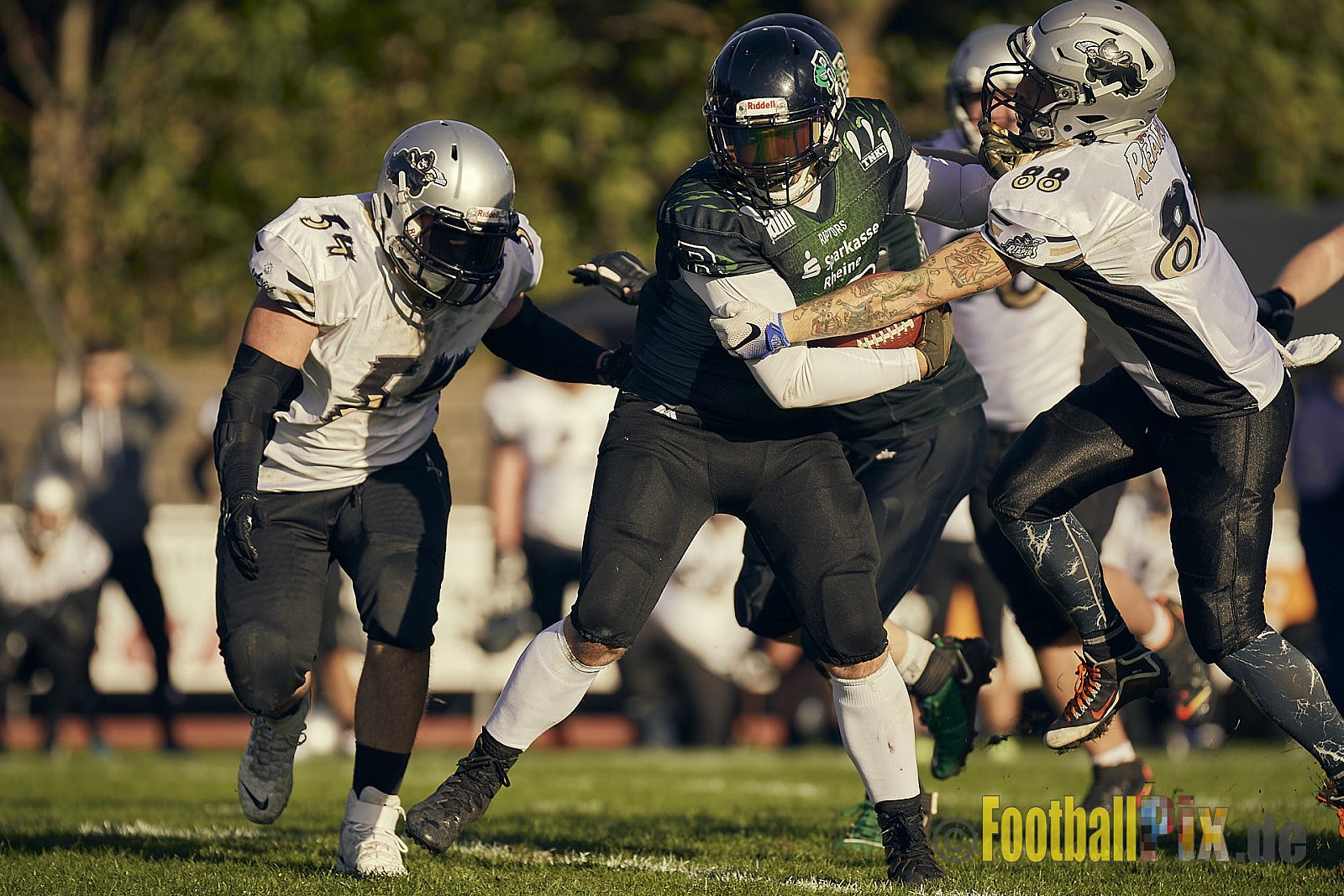 AFCV NRW Landesliga Season 2022 Rheine Raptors vs. Dorsten Reapers am 02.10.2022 im Stadion Jahnstadion, Schützenstraße, 48429 Rheine, Punkte Endstand 35 : 09.
[Bildnummer: 2022-10-02_0828] - RheineRaptorsVsDorstenReapers