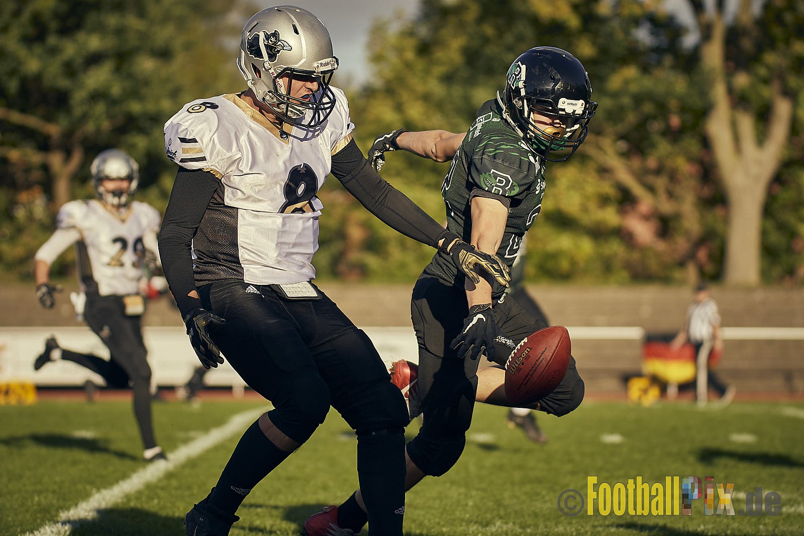 AFCV NRW Landesliga Season 2022 Rheine Raptors vs. Dorsten Reapers am 02.10.2022 im Stadion Jahnstadion, Schützenstraße, 48429 Rheine, Punkte Endstand 35 : 09.
[Bildnummer: 2022-10-02_0860] - RheineRaptorsVsDorstenReapers
