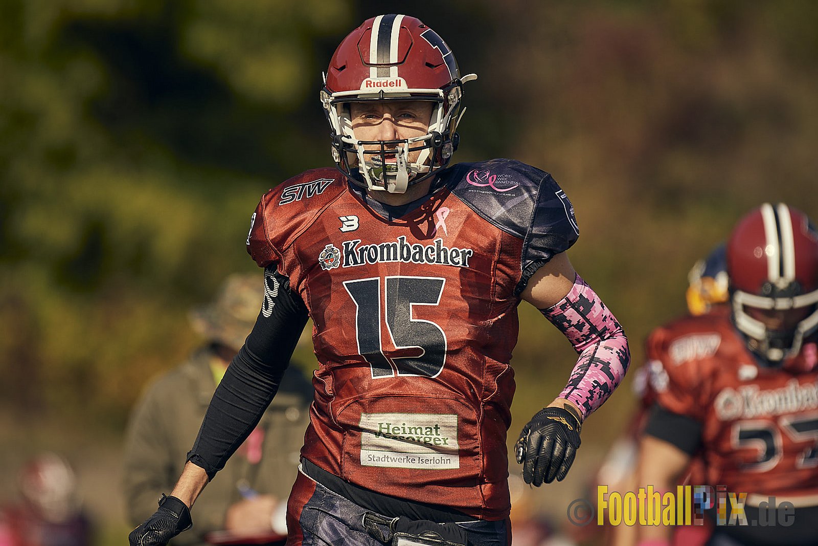 AFCV NRW Landesliga Season 2022 Iserlohn Titans vs. Bochum Rebels am 08.10.2022 im Stadion Hemberg-Stadion (Süd), Immermannstraße 10, 58636 Iserlohn, Punkte Endstand 13 : 03.
[Bildnummer: 2022-10-08_0050] - IserlohnTitansVsBochumRebels