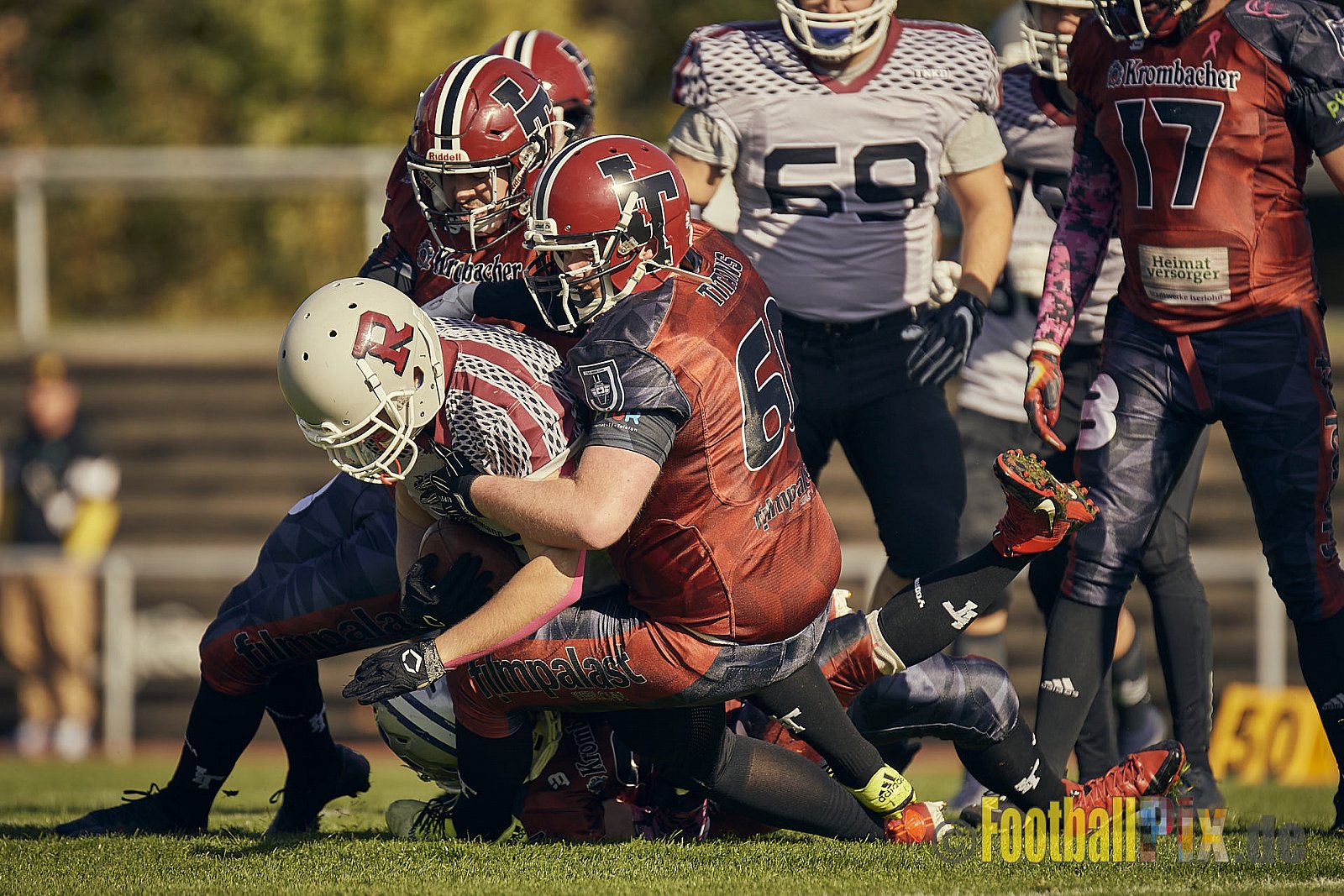 AFCV NRW Landesliga Season 2022 Iserlohn Titans vs. Bochum Rebels am 08.10.2022 im Stadion Hemberg-Stadion (Süd), Immermannstraße 10, 58636 Iserlohn, Punkte Endstand 13 : 03.
[Bildnummer: 2022-10-08_0239] - IserlohnTitansVsBochumRebels