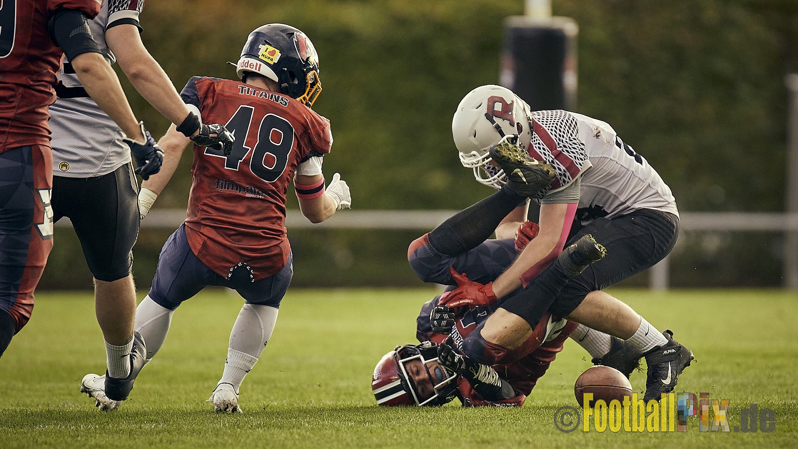 AFCV NRW Landesliga Season 2022 Iserlohn Titans vs. Bochum Rebels am 08.10.2022 im Stadion Hemberg-Stadion (Süd), Immermannstraße 10, 58636 Iserlohn, Punkte Endstand 13 : 03.
[Bildnummer: 2022-10-08_0416] - IserlohnTitansVsBochumRebels