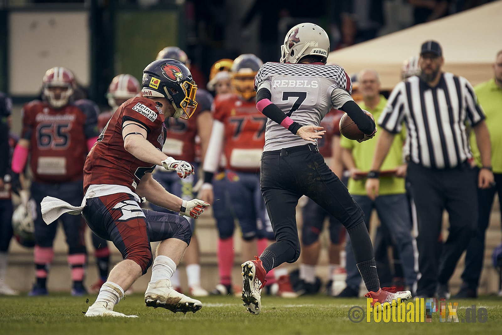 AFCV NRW Landesliga Season 2022 Iserlohn Titans vs. Bochum Rebels am 08.10.2022 im Stadion Hemberg-Stadion (Süd), Immermannstraße 10, 58636 Iserlohn, Punkte Endstand 13 : 03.
[Bildnummer: 2022-10-08_0486] - IserlohnTitansVsBochumRebels