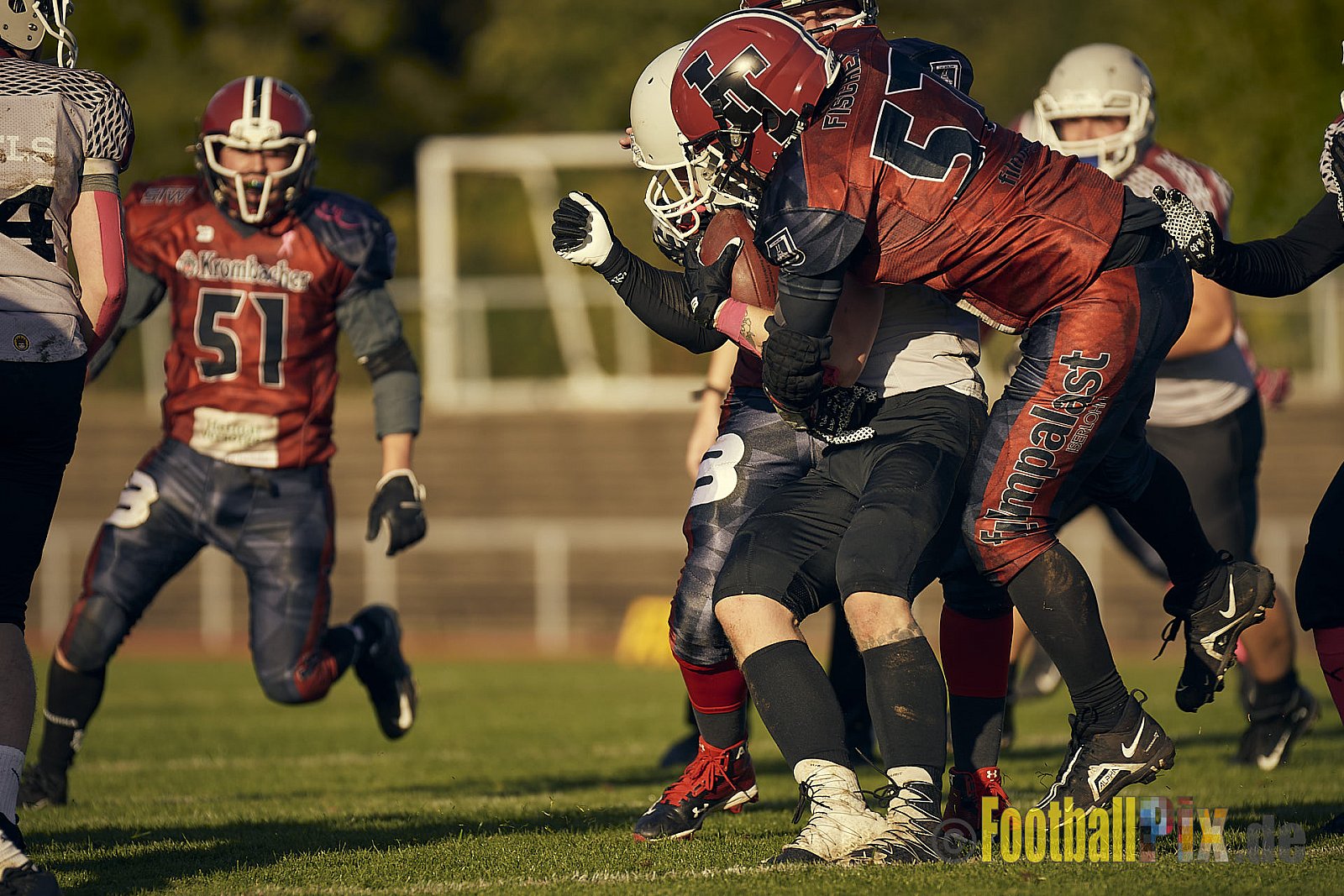 AFCV NRW Landesliga Season 2022 Iserlohn Titans vs. Bochum Rebels am 08.10.2022 im Stadion Hemberg-Stadion (Süd), Immermannstraße 10, 58636 Iserlohn, Punkte Endstand 13 : 03.
[Bildnummer: 2022-10-08_0603] - IserlohnTitansVsBochumRebels