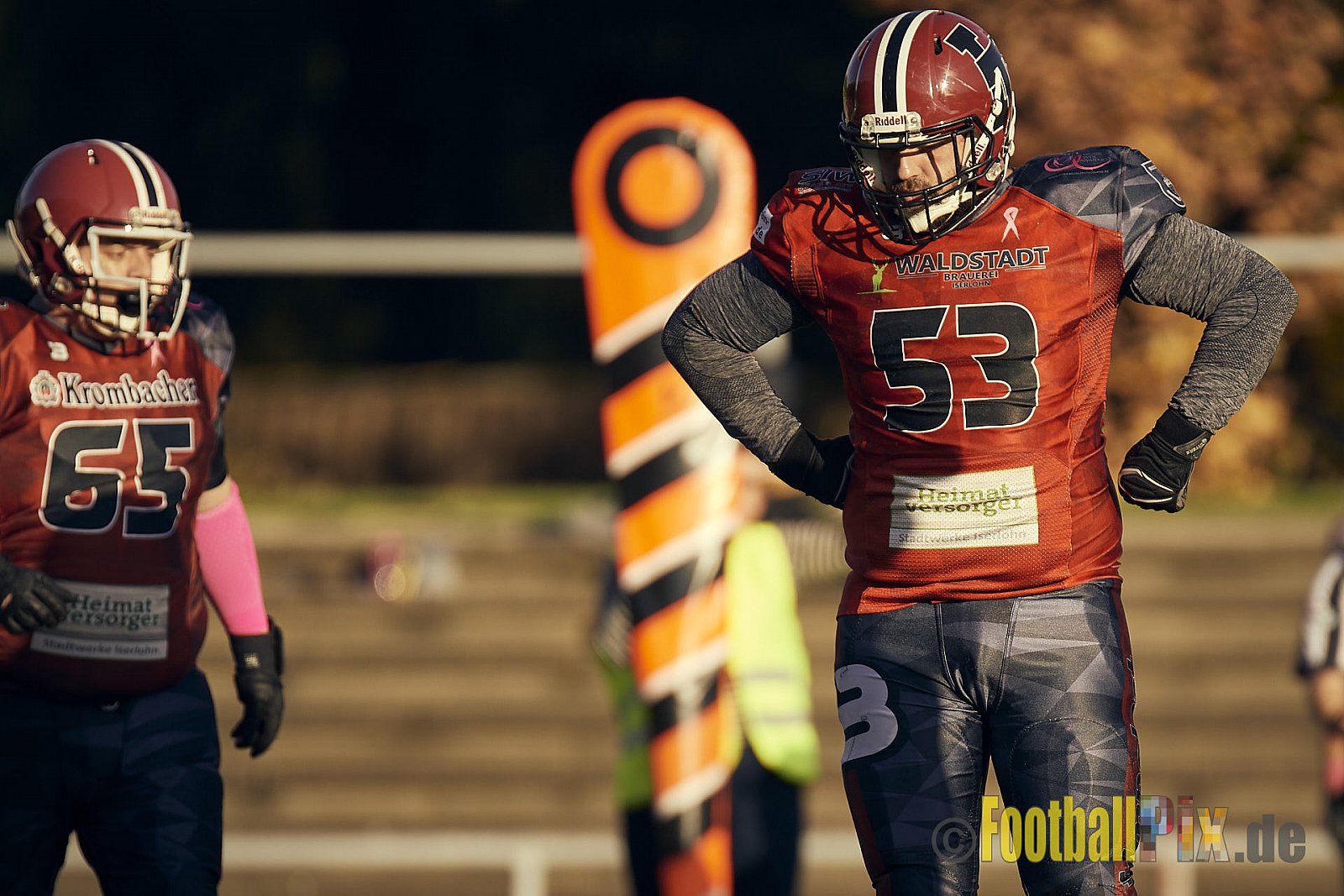 AFCV NRW Landesliga Season 2022 Iserlohn Titans vs. Bochum Rebels am 08.10.2022 im Stadion Hemberg-Stadion (Süd), Immermannstraße 10, 58636 Iserlohn, Punkte Endstand 13 : 03.
[Bildnummer: 2022-10-08_0624] - IserlohnTitansVsBochumRebels
