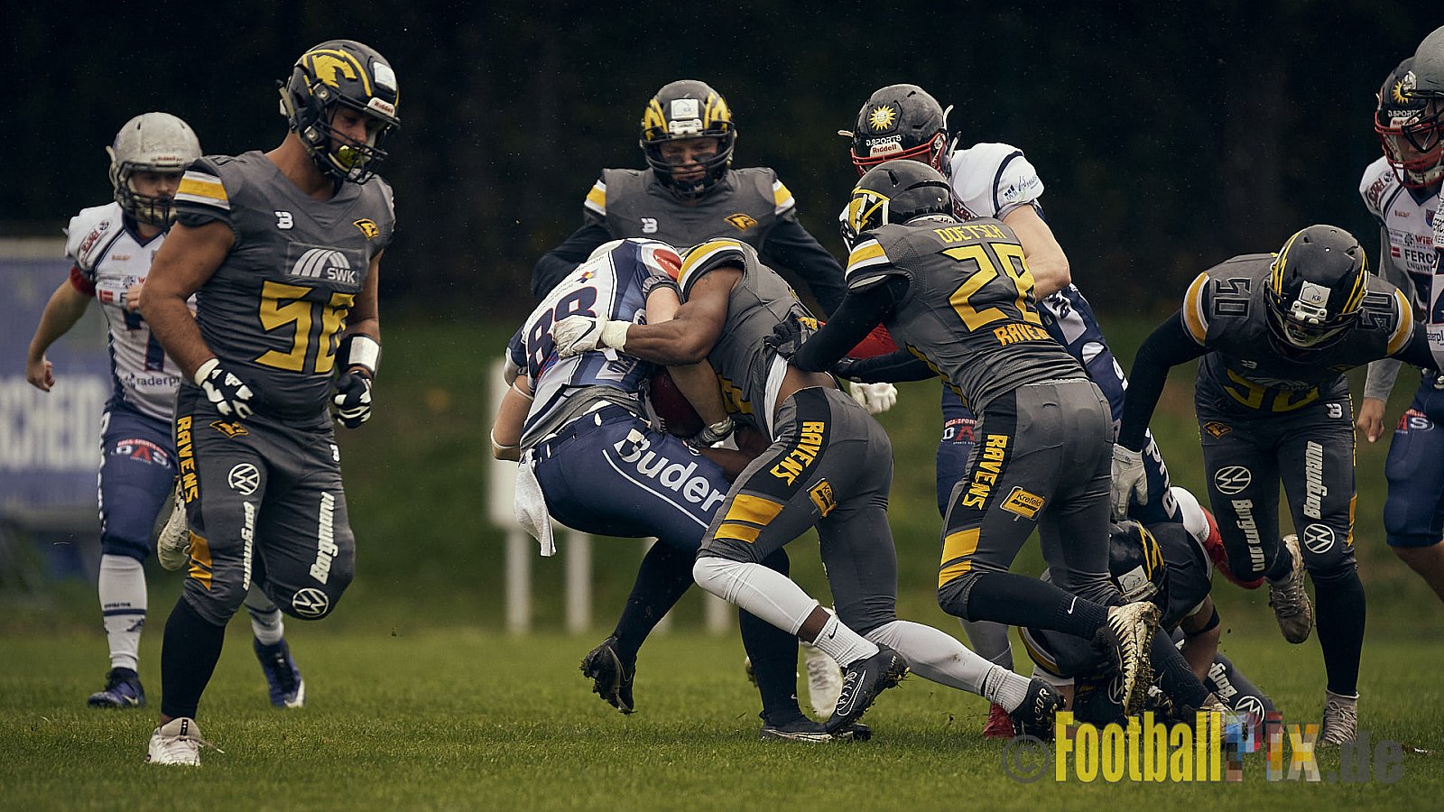 AFCV NRW Oberliga Season 2022 Remscheid Amboss vs. Krefeld Ravens am 15.10.2022 im Stadion Reinshagen Stadion, Wallburgstraße 25, 42857 Remscheid, Punkte Endstand 00 : 28.
[Bildnummer: 2022-10-15_0112] - RemscheidAmbossVsKrefeldRavens