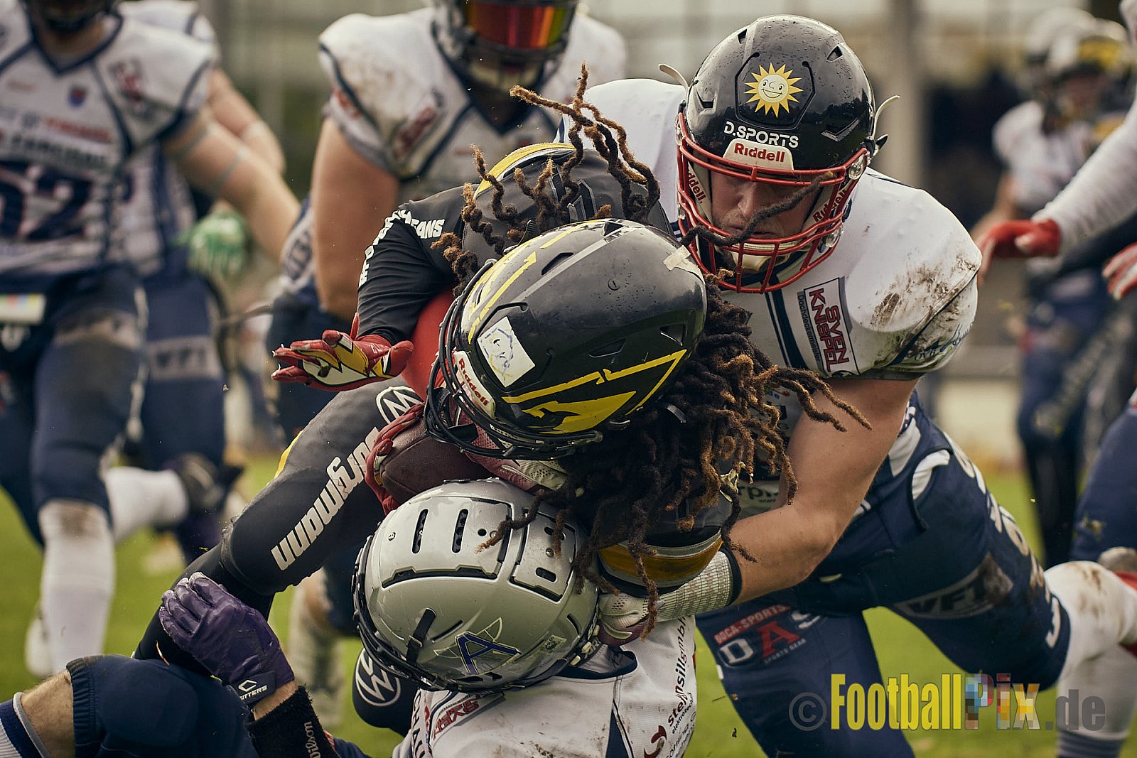 AFCV NRW Oberliga Season 2022 Remscheid Amboss vs. Krefeld Ravens am 15.10.2022 im Stadion Reinshagen Stadion, Wallburgstraße 25, 42857 Remscheid, Punkte Endstand 00 : 28.
[Bildnummer: 2022-10-15_0324] - RemscheidAmbossVsKrefeldRavens