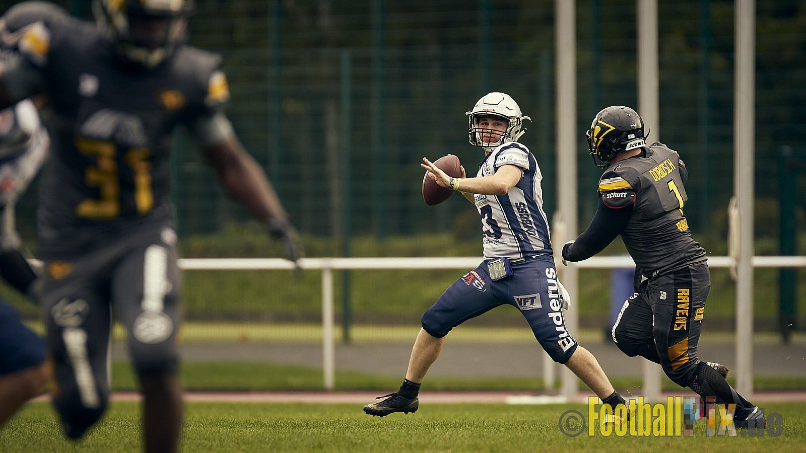 AFCV NRW Oberliga Season 2022 Remscheid Amboss vs. Krefeld Ravens am 15.10.2022 im Stadion Reinshagen Stadion, Wallburgstraße 25, 42857 Remscheid, Punkte Endstand 00 : 28.
[Bildnummer: 2022-10-15_0356] - RemscheidAmbossVsKrefeldRavens