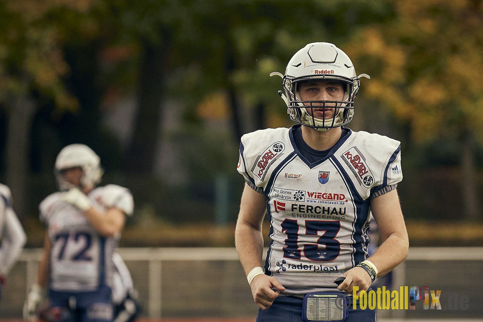 AFCV NRW Oberliga Season 2022 Remscheid Amboss vs. Krefeld Ravens am 15.10.2022 im Stadion Reinshagen Stadion, Wallburgstraße 25, 42857 Remscheid, Punkte Endstand 00 : 28.
[Bildnummer: 2022-10-15_0614] - RemscheidAmbossVsKrefeldRavens