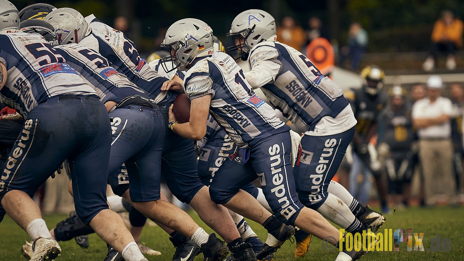 AFCV NRW Oberliga Season 2022 Remscheid Amboss vs. Krefeld Ravens am 15.10.2022 im Stadion Reinshagen Stadion, Wallburgstraße 25, 42857 Remscheid, Punkte Endstand 00 : 28.
[Bildnummer: 2022-10-15_0679] - RemscheidAmbossVsKrefeldRavens
