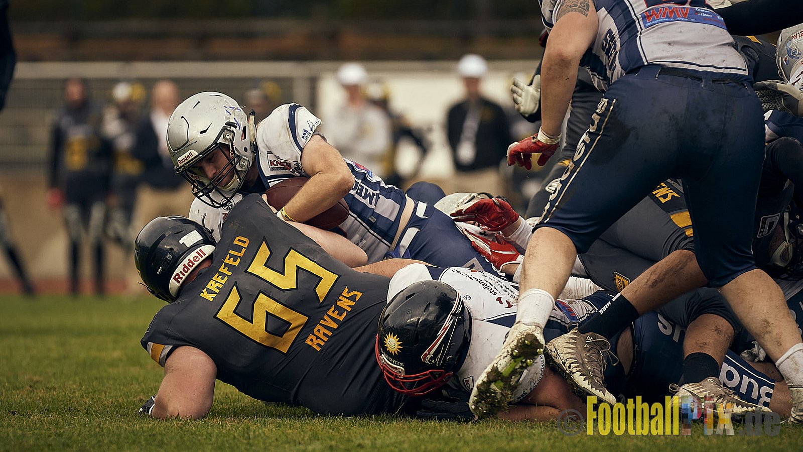 AFCV NRW Oberliga Season 2022 Remscheid Amboss vs. Krefeld Ravens am 15.10.2022 im Stadion Reinshagen Stadion, Wallburgstraße 25, 42857 Remscheid, Punkte Endstand 00 : 28.
[Bildnummer: 2022-10-15_0686] - RemscheidAmbossVsKrefeldRavens