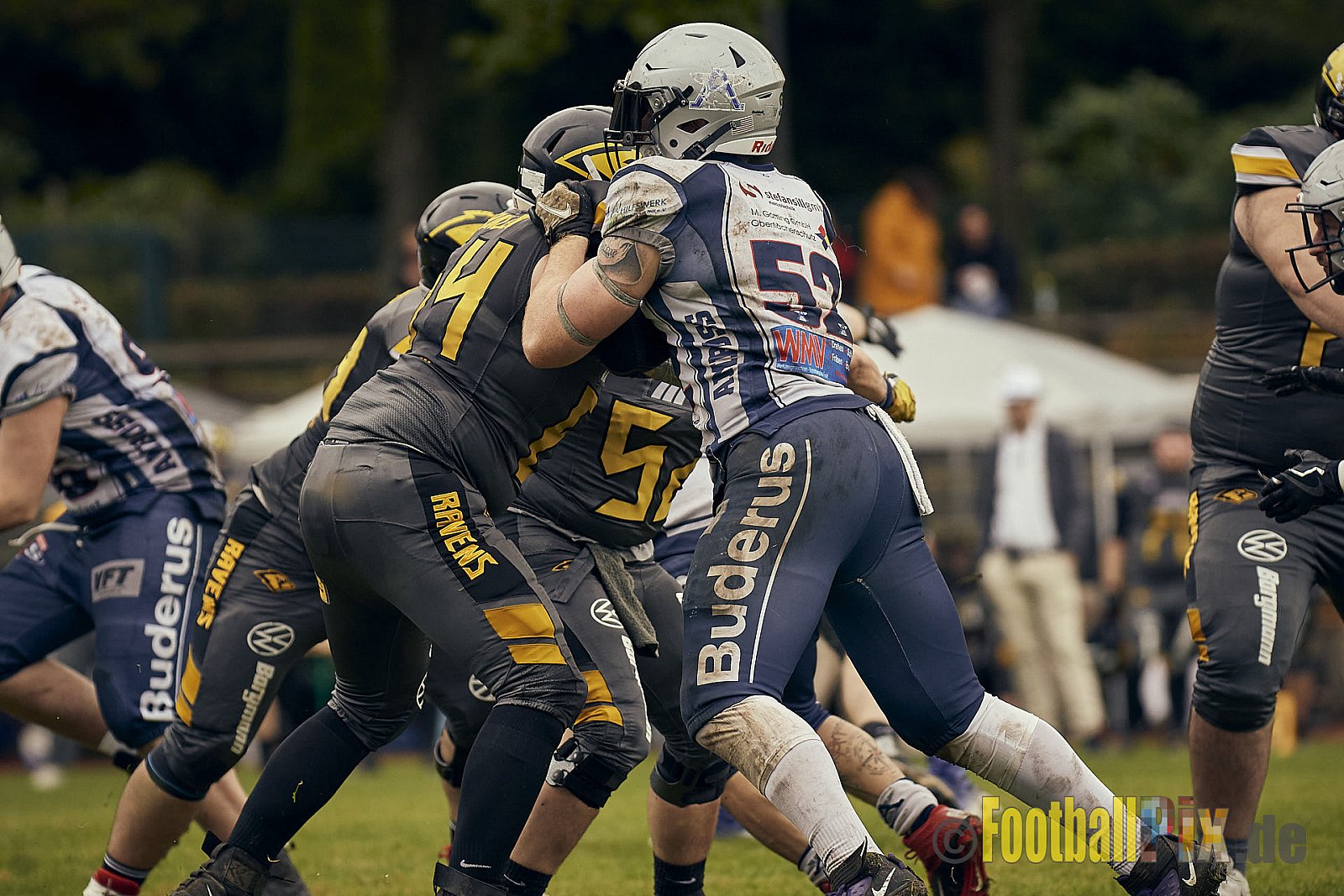 AFCV NRW Oberliga Season 2022 Remscheid Amboss vs. Krefeld Ravens am 15.10.2022 im Stadion Reinshagen Stadion, Wallburgstraße 25, 42857 Remscheid, Punkte Endstand 00 : 28.
[Bildnummer: 2022-10-15_0738] - RemscheidAmbossVsKrefeldRavens
