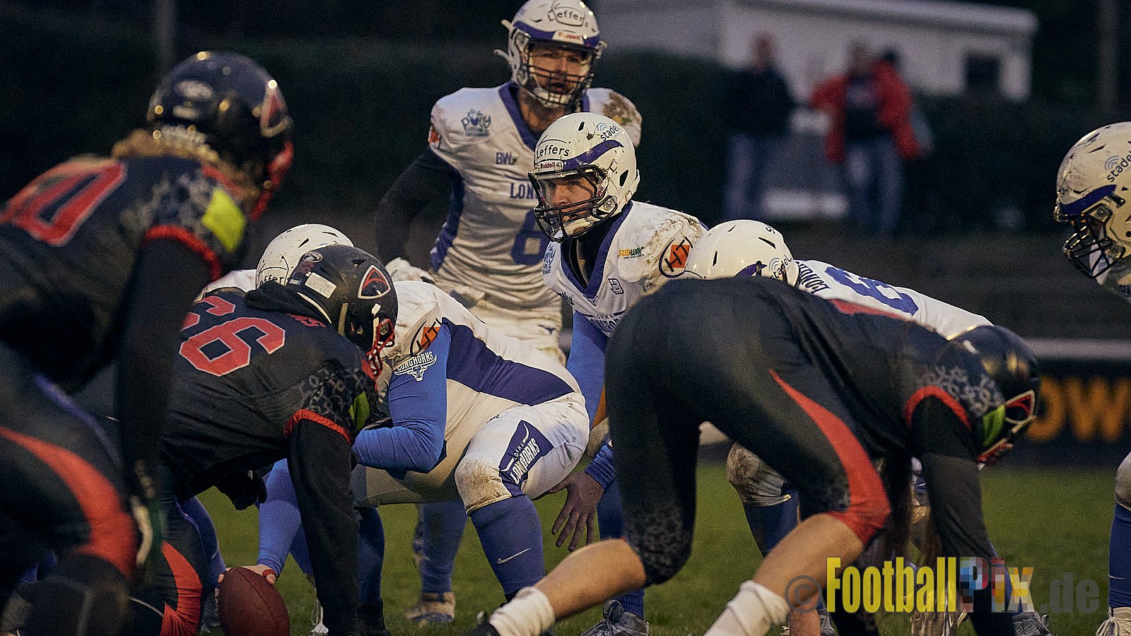 Preseason Game early bird 2023 Solingen Paladins vs. Lohne Longhorns am 4.03.2023 im Stadion Jahnkampfbahn Solingen, Adolf-Clarenbach-Straße 36, 42719 Solingen. Spiel Endstand 34 : 0. Bildnummer: 2023-03-04_0188 - SolingenPaladinsVsLohneLonghorns