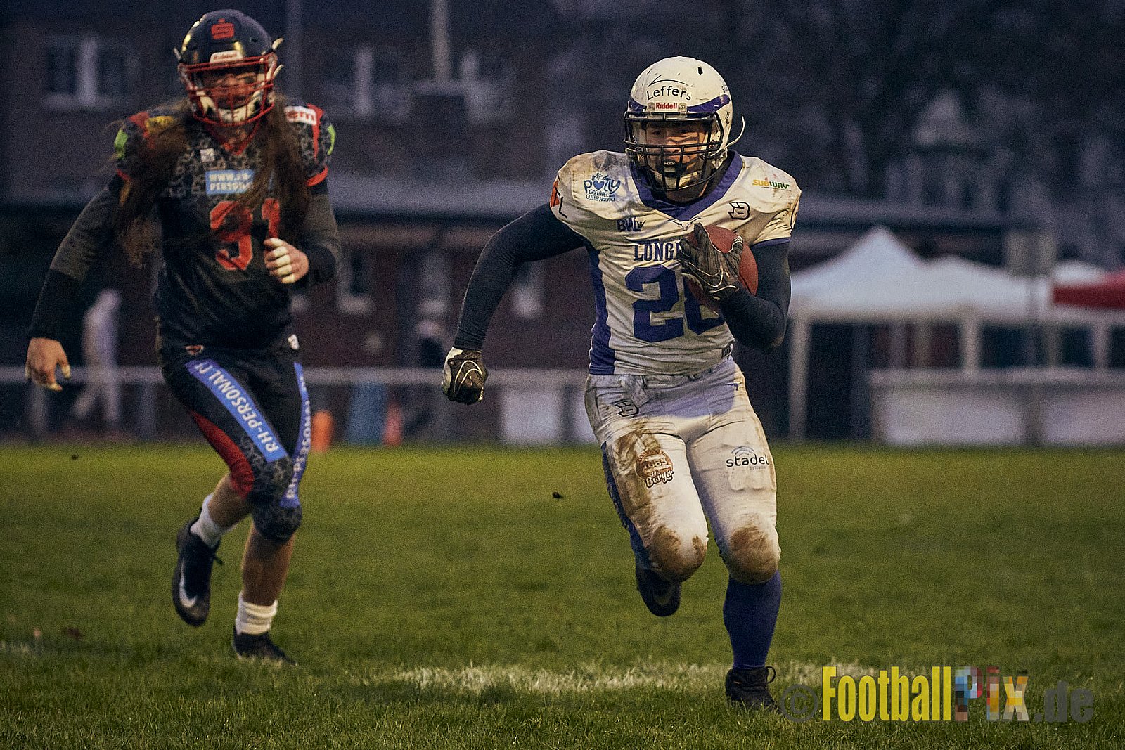 Preseason Game early bird 2023 Solingen Paladins vs. Lohne Longhorns am 4.03.2023 im Stadion Jahnkampfbahn Solingen, Adolf-Clarenbach-Straße 36, 42719 Solingen. Spiel Endstand 34 : 0. Bildnummer: 2023-03-04_0192 - SolingenPaladinsVsLohneLonghorns