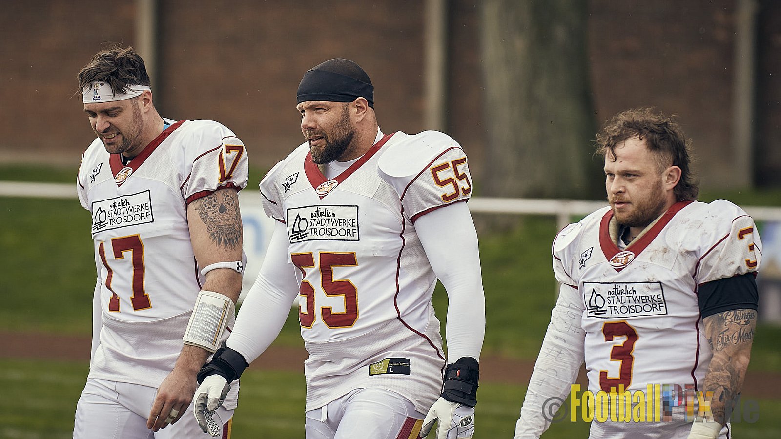 Preseason Game 2023 Krefeld Ravens vs. Troisdorf Jets am 25.03.2023 im Stadion BSA Sprödental. Die Adresse: BeziBSA Sprödental, Sprödentalstr. 15, 47799 Krefeld. Punkte Endstand 12 : 07. Bildnummer: 2023-03-25_0042 - KrefeldRavensVsTroisdorfJets