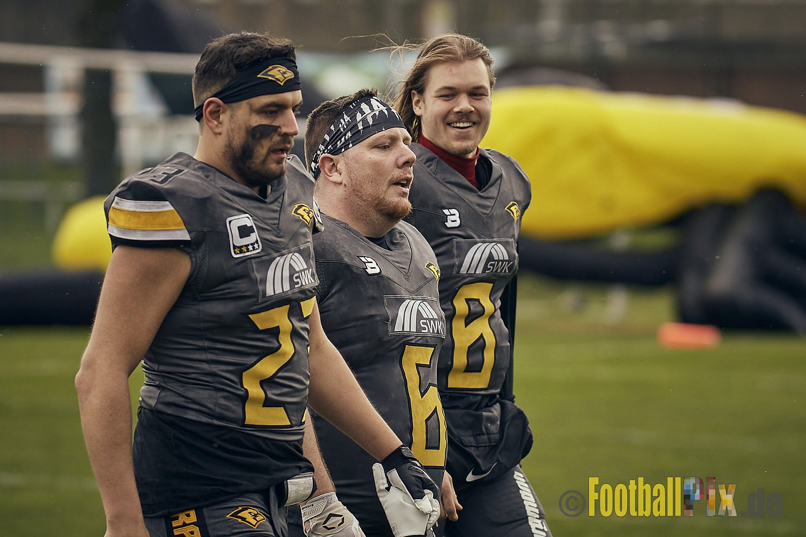 Preseason Game 2023 Krefeld Ravens vs. Troisdorf Jets am 25.03.2023 im Stadion BSA Sprödental. Die Adresse: BeziBSA Sprödental, Sprödentalstr. 15, 47799 Krefeld. Punkte Endstand 12 : 07. Bildnummer: 2023-03-25_0045 - KrefeldRavensVsTroisdorfJets