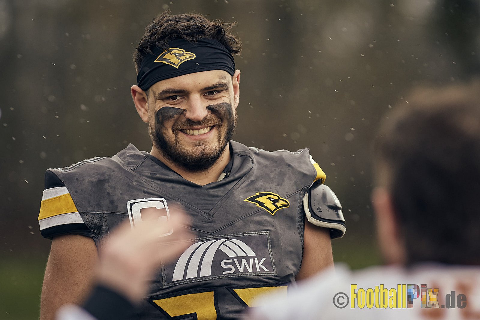 Preseason Game 2023 Krefeld Ravens vs. Troisdorf Jets am 25.03.2023 im Stadion BSA Sprödental. Die Adresse: BeziBSA Sprödental, Sprödentalstr. 15, 47799 Krefeld. Punkte Endstand 12 : 07. Bildnummer: 2023-03-25_0060 - KrefeldRavensVsTroisdorfJets