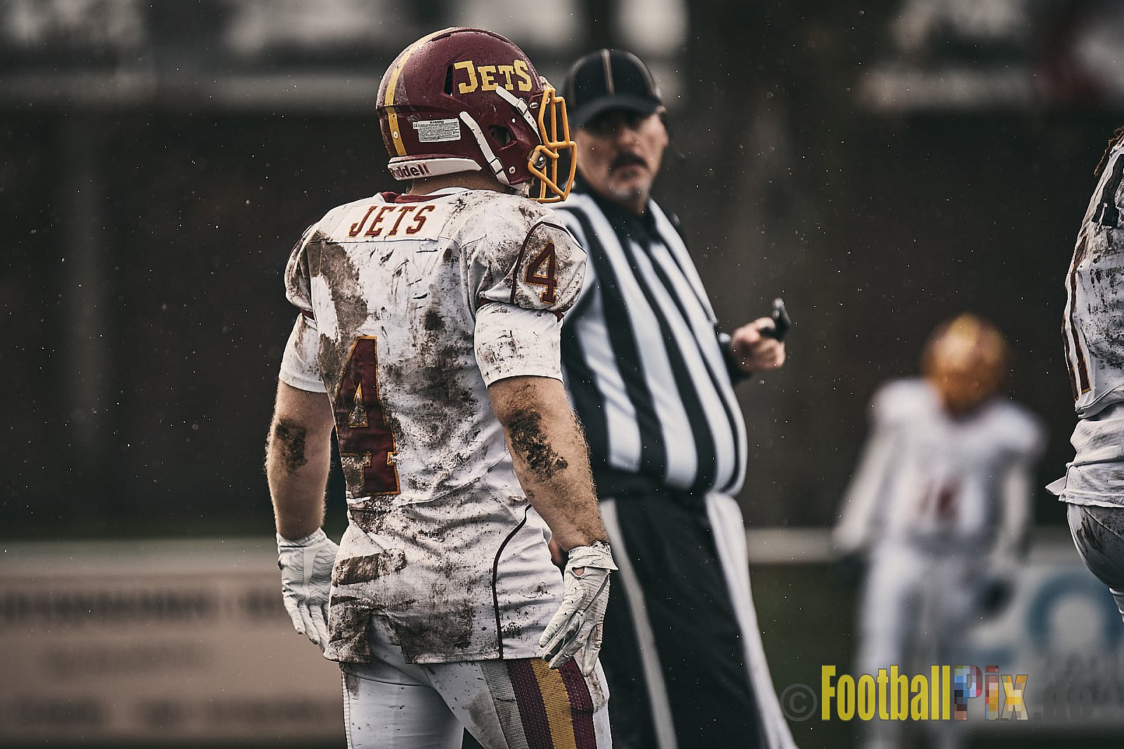 Preseason Game 2023 Krefeld Ravens vs. Troisdorf Jets am 25.03.2023 im Stadion BSA Sprödental. Die Adresse: BeziBSA Sprödental, Sprödentalstr. 15, 47799 Krefeld. Punkte Endstand 12 : 07. Bildnummer: 2023-03-25_0137 - KrefeldRavensVsTroisdorfJets
