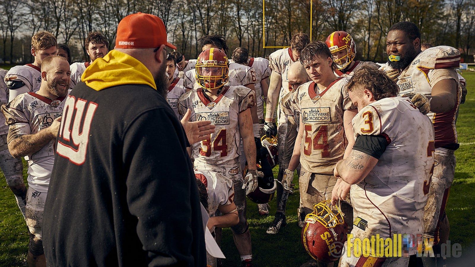 Preseason Game 2023 Krefeld Ravens vs. Troisdorf Jets am 25.03.2023 im Stadion BSA Sprödental. Die Adresse: BeziBSA Sprödental, Sprödentalstr. 15, 47799 Krefeld. Punkte Endstand 12 : 07. Bildnummer: 2023-03-25_0402 - KrefeldRavensVsTroisdorfJets