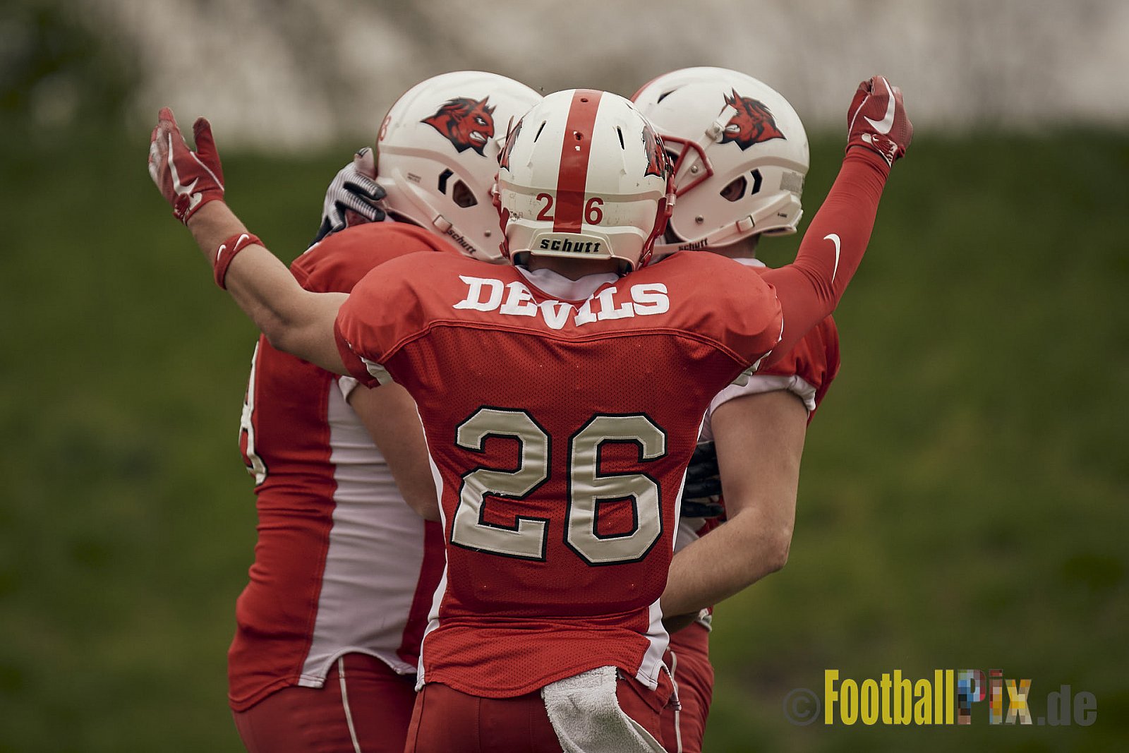 AFCV Verbandsliga Season 2023 Gelsenkirchen Devils vs. Wesseling Blackvenom am 22.04.2023 im Stadion Fürstenbergstadion, Fischerstraße 35, 45899 Gelsenkirchen, Punkte Endstand 14 : 20.
[2023-04-22_0177] - GelsenkirchenDevilsVsWesselingBlackvenom