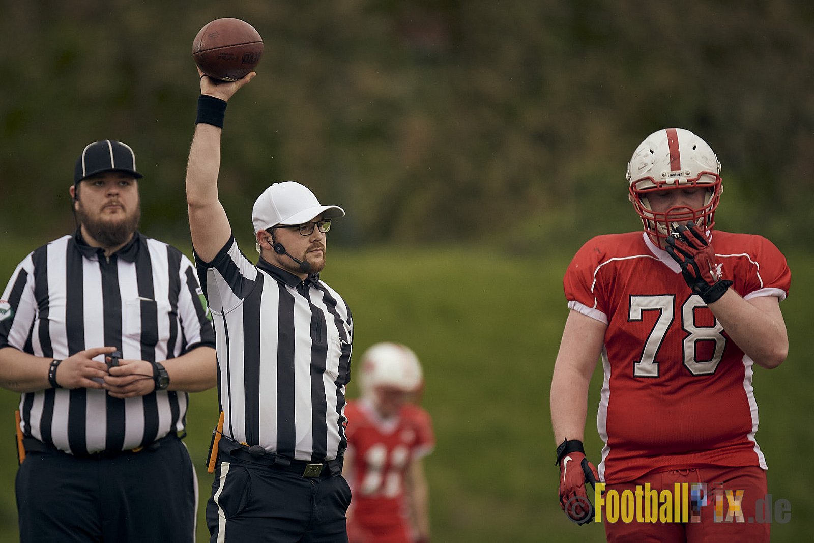 AFCV Verbandsliga Season 2023 Gelsenkirchen Devils vs. Wesseling Blackvenom am 22.04.2023 im Stadion Fürstenbergstadion, Fischerstraße 35, 45899 Gelsenkirchen, Punkte Endstand 14 : 20.
[2023-04-22_0343] - GelsenkirchenDevilsVsWesselingBlackvenom