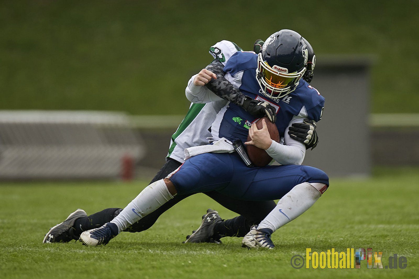 AFCV Verbandsliga Season 2023 Recklinghausen Chargers vs. Rheine Raptors am 29.04.2023 im Stadion Stadion Hohenhorst, Am Stadion 1, 45659 Recklinghausen, Punkte Endstand 37 : 10.
[2023-04-29_0101] - RecklinghausenChargersVsRheineRaptors