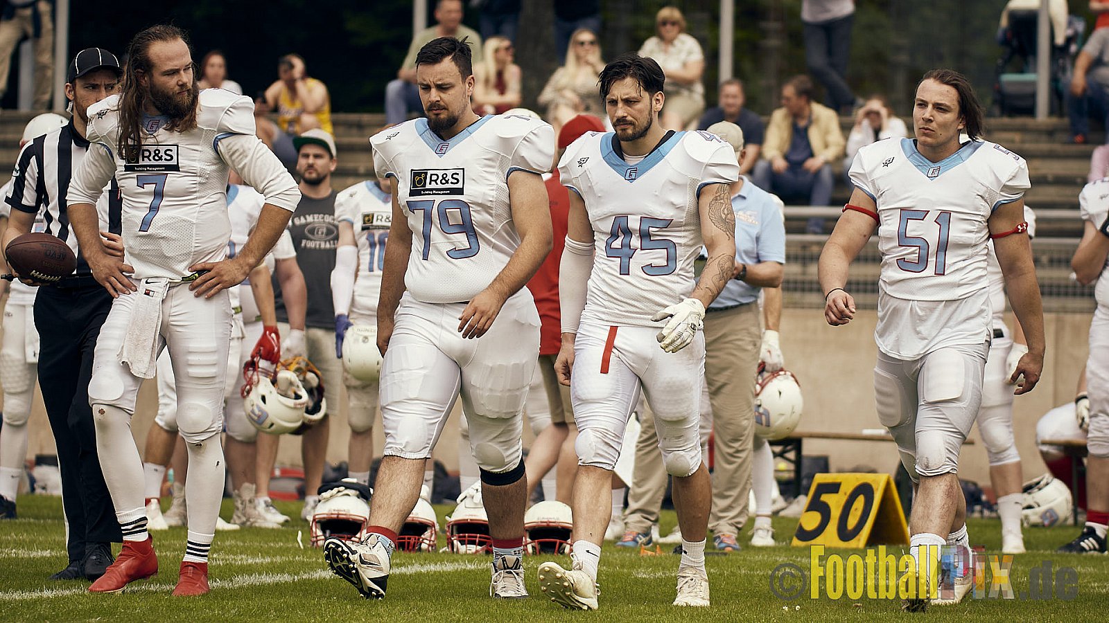 AFCV Regionalliga Season 2023 Essen Assindia Cardinals vs. Bonn Gamecocks am 21.05.2023 im Stadion am Hallo, Hallostraße 50, 45141 Essen, Punkte Endstand: 20 : 28
[Bildnummer: 2023-05-21_0049] - EssenAssindiaCardinalsVsBonnGamecocks