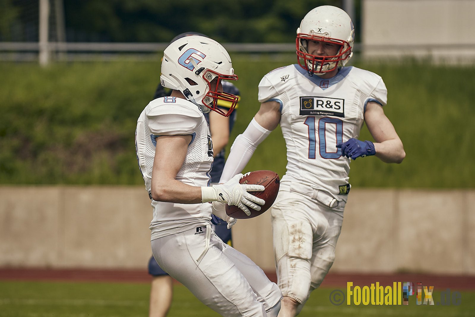 AFCV Regionalliga Season 2023 Essen Assindia Cardinals vs. Bonn Gamecocks am 21.05.2023 im Stadion am Hallo, Hallostraße 50, 45141 Essen, Punkte Endstand: 20 : 28
[Bildnummer: 2023-05-21_0157] - EssenAssindiaCardinalsVsBonnGamecocks