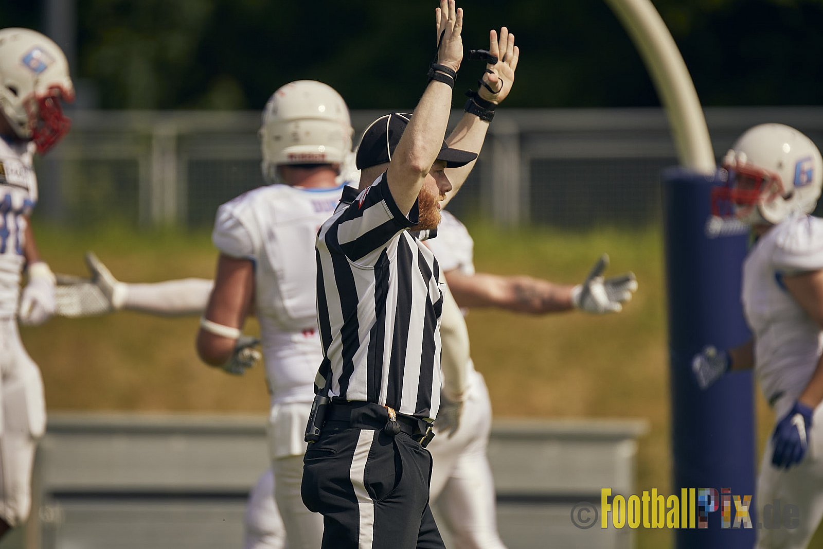 AFCV Regionalliga Season 2023 Essen Assindia Cardinals vs. Bonn Gamecocks am 21.05.2023 im Stadion am Hallo, Hallostraße 50, 45141 Essen, Punkte Endstand: 20 : 28
[Bildnummer: 2023-05-21_0225] - EssenAssindiaCardinalsVsBonnGamecocks