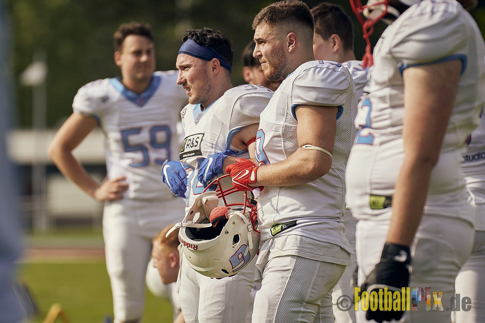 AFCV Regionalliga Season 2023 Essen Assindia Cardinals vs. Bonn Gamecocks am 21.05.2023 im Stadion am Hallo, Hallostraße 50, 45141 Essen, Punkte Endstand: 20 : 28
[Bildnummer: 2023-05-21_0397] - EssenAssindiaCardinalsVsBonnGamecocks