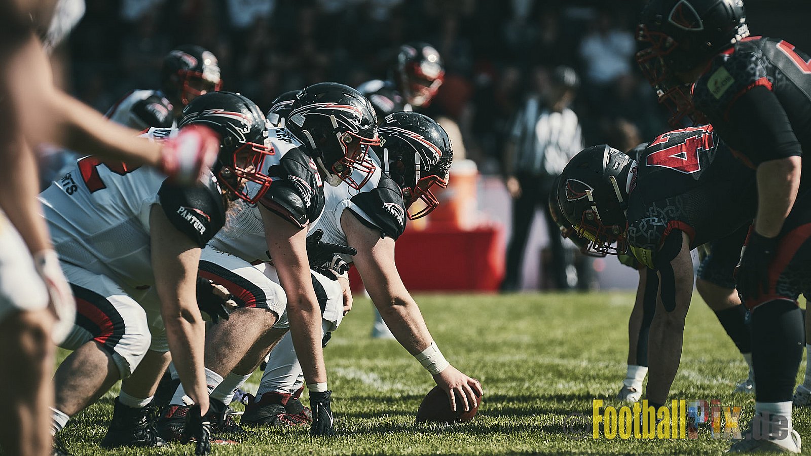 GFL2 Season 2023 Solingen Paladins vs. Düsseldorf Panther am 27.05.2023 im Stadion Jahnkampfbahn Solingen, Adolf-Clarenbach-Straße 36, 42719 Solingen. Punkte Endstand 20 : 21.
[Bildnummer: 2023-05-27_0047] - SolingenPaladinsVsDPanther