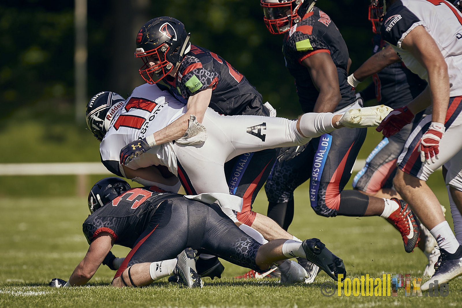 GFL2 Season 2023 Solingen Paladins vs. Düsseldorf Panther am 27.05.2023 im Stadion Jahnkampfbahn Solingen, Adolf-Clarenbach-Straße 36, 42719 Solingen. Punkte Endstand 20 : 21.
[Bildnummer: 2023-05-27_0122] - SolingenPaladinsVsDPanther