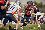 Spiel der GFL2 Season 2023 Düsseldorf Panther vs. Rostock Griffins am 17.06.2023 im Stadion VfL Benrath, Karl-Hohmann-Straße 70, 40597 Düsseldorf. Punkte Endstand 46 : 26. 
Bildnummer: 2023-06-17_0487 - DPantherVsRostockGriffins